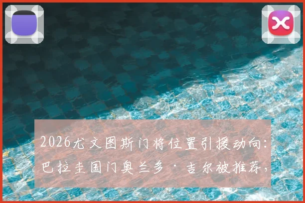 2026尤文图斯门将位置引援动向：巴拉圭国门奥兰多·吉尔被推荐，他的实力能否替代什琴斯尼？